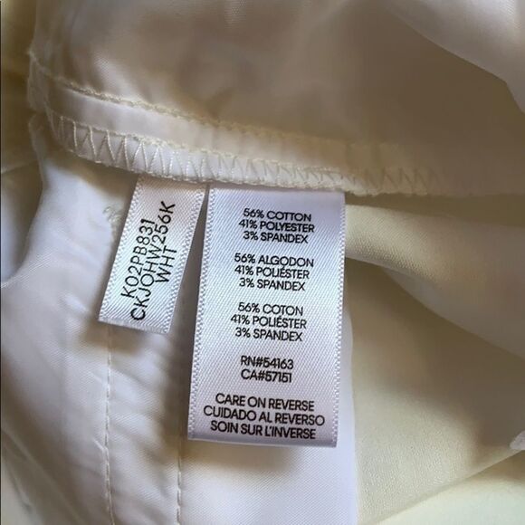 NWT Calvin Klein White Cargo Pants Size 4 - Picture 12 of 14